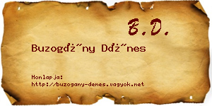 Buzogány Dénes névjegykártya